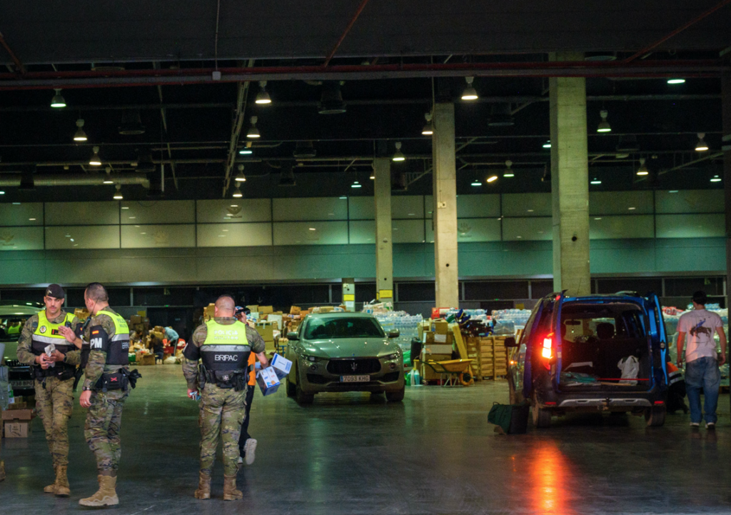 Una imagen del almacén de Feria Valencia tras la dana Una imagen del almacen de Feria Valencia tras la dana.